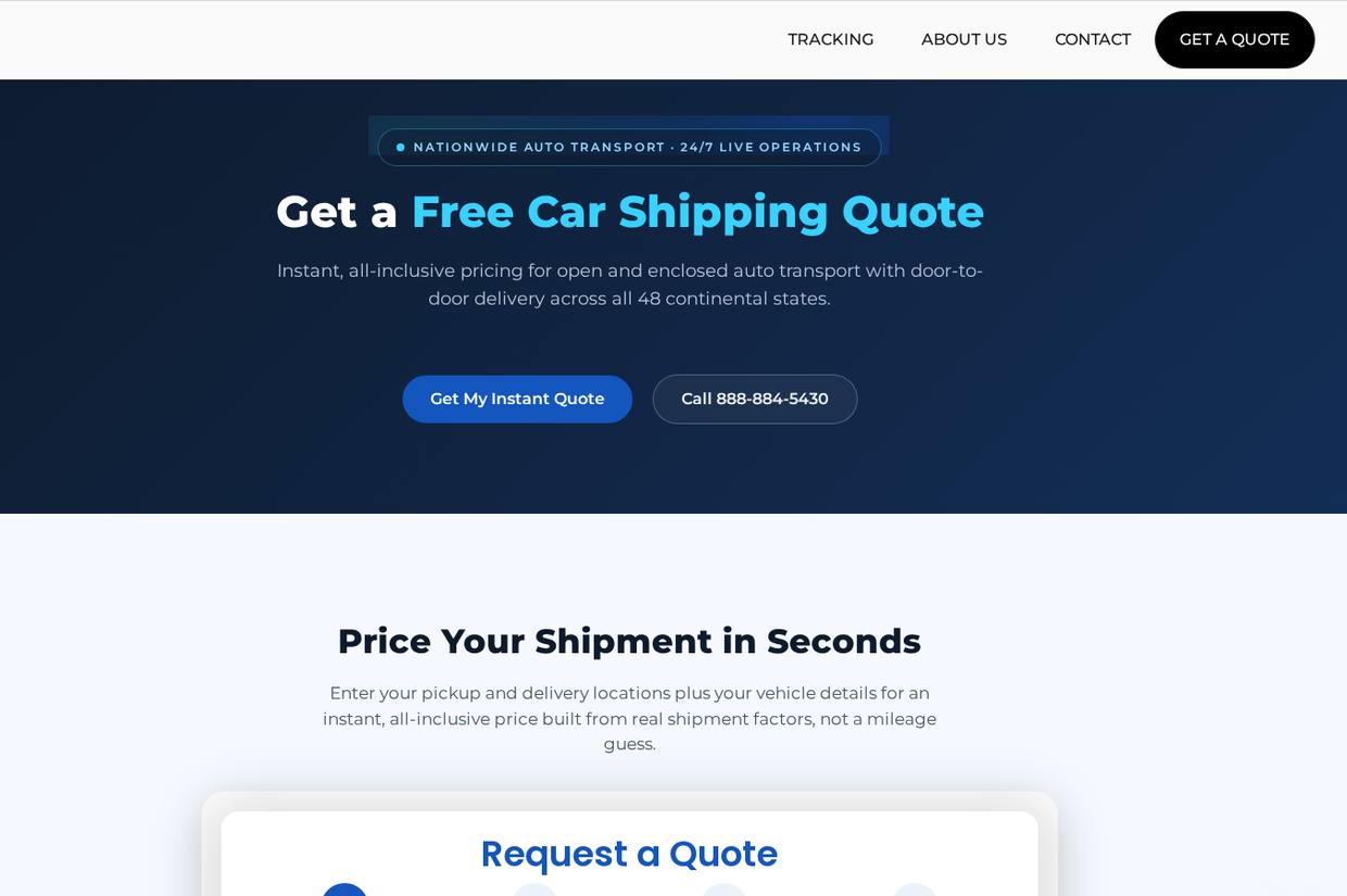 Car Haul Direct instant quote calculator — Price Your Shipment in Seconds