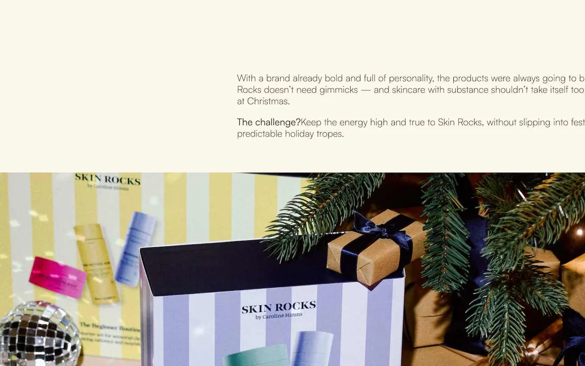 Good Brand Day case work — Skin Rocks Christmas campaign creative direction