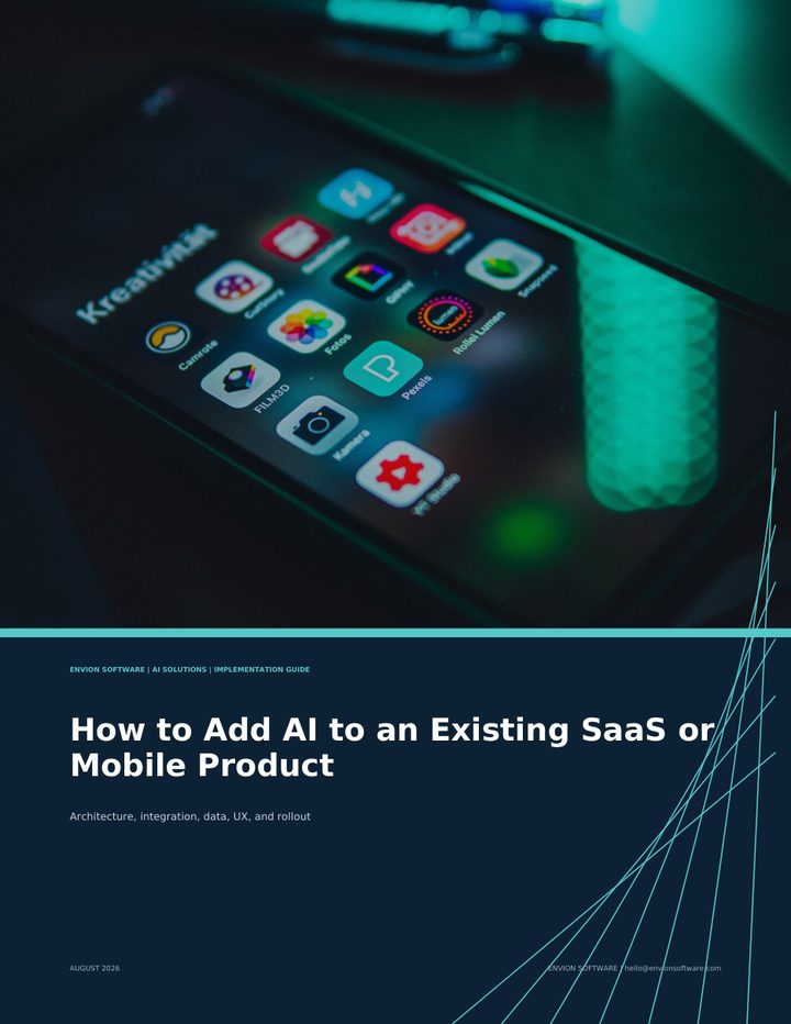 How to Add AI to an Existing SaaS or Mobile Product — cover